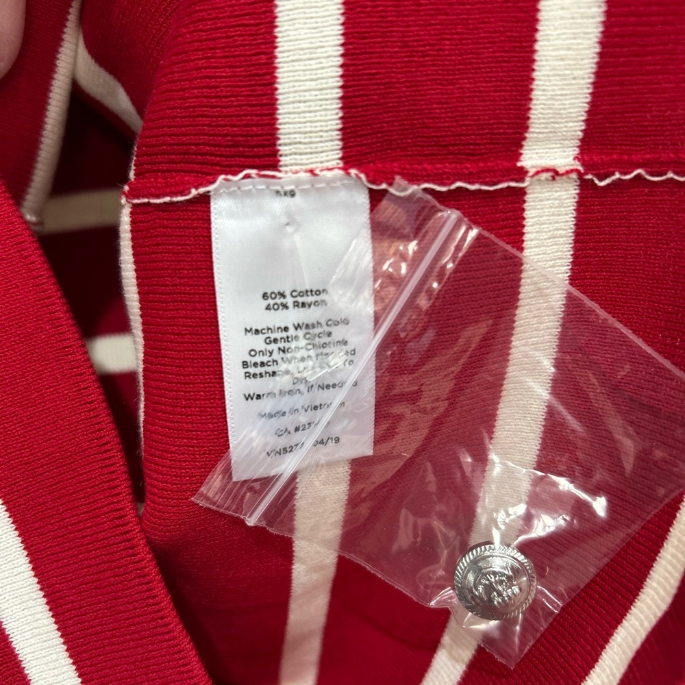 Talbots Mock Neck Sweater Short Sleeve Women’s Button Shoulder Size S NWT - Picture 8 of 10